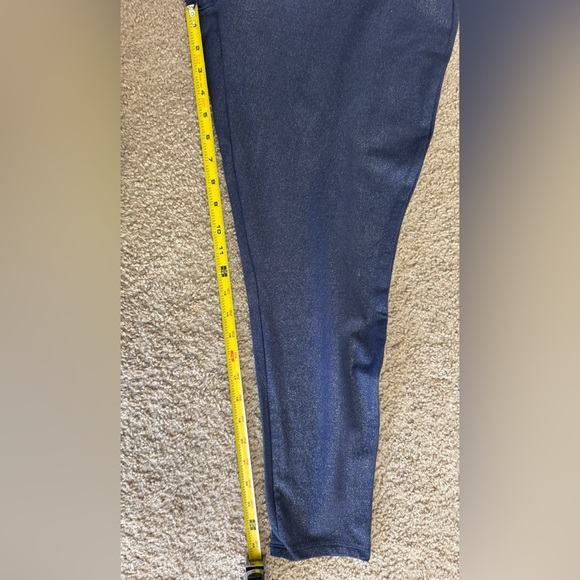 Torrid Cropped Metallic Stretch Leggings Blue Size 2 (2x) - Picture 8 of 8